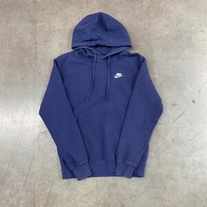 Nike Pullover Hoodie Navy Blue Y2K Men's Size Small